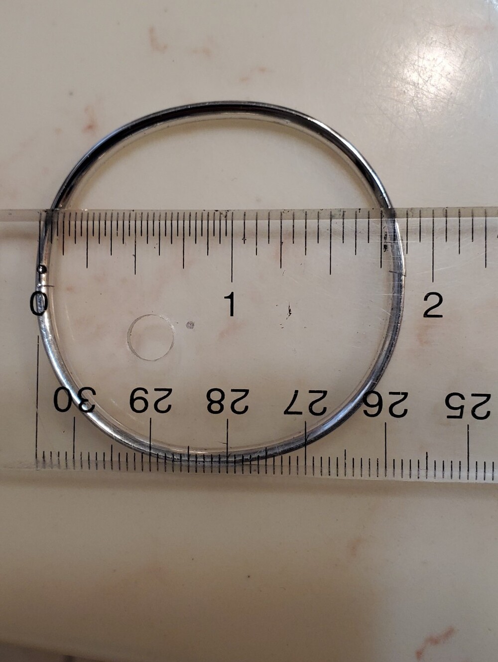 Sterling silver bangle bracelet baby/child Walter E Hayward original 70's - Picture 6 of 8